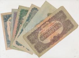 1944. 1P, 5P, 20P, 10P, 50P, 100P "A Vöröshadsereg Parancsnoksága" T:III,III-