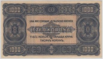 1923. 1000K T.W. nyomdahely jelöléssel és "8 FILLÉR - NYOLC FILLÉR" felülnyomással T:III,I...