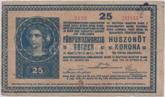 1918. 25K "3132" hullámos hátlappal T:IV