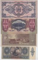 1930. 100P + 1936. 10P + 1939. 5P + 1941. 20P + 1945. 50P + 500P + 1000P "MNB" bélyeggel +...