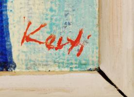 Kerti jelzéssel: Kettős akt. Olaj, farost, jelzett, keretben, 49x36 cm