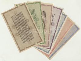 1946. 10.000AP + 50.000AP + 100.000AP (2x) klf színűek, egyik sorszám nélkül + 500.000AP + 1.000.000...