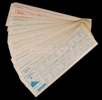 1966 A VIII. Atlétikai Európabajnokság reklámgyufacímkéi, 544 db, 34 ívben, kék, arany, zöld, piros színekben.