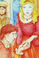 Herpai Zoltán (1951-2011): Shakespeare mesék című könyv eredeti illusztrációi: A velencei kalmár. Ak...