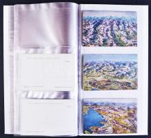 3 db képeslap album: 28, 114 és 120 férőhellyel, utóbbiban 8 db régi képeslap / 3 album for 28, 114 ...