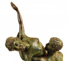 Trapassi jelzéssel: Artisták. Festett spiáter szobor, jelzett, m: 47 cm