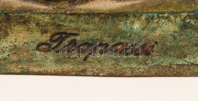 Trapassi jelzéssel: Artisták. Festett spiáter szobor, jelzett, m: 47 cm