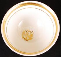 2 db török kávés csésze és 1 db nagyobb tálka apró lepattanással, jelzés nélkül, d: 6 és 10 cm