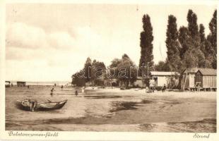 Balatonszemes-fürdő, strand, csónak