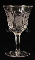 Kristály poharak, csiszoltak, néhányon apró csorba, összesen:53 db