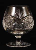 Kristály poharak, csiszoltak, néhányon apró csorba, összesen:53 db