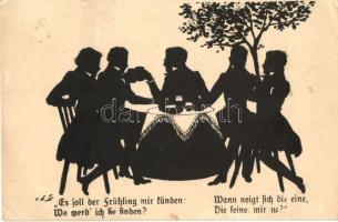 Franz Schubert, silhouette (wet damage)