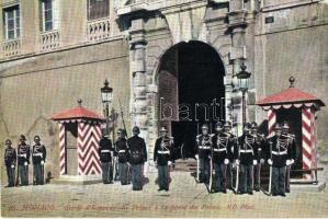 Monaco-Ville, Prince's Palace, gate, Guard of honor (Rb)