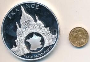 Franciaország DN "Európai valuták" ezüstözött emlékérem tanúsítvánnyal T:PP France ND "European Currencies" silver plated medallion with certificate C:PP