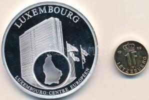 Luxemburg DN "Európai valuták" ezüstözött emlékérem tanúsítvánnyal T:PP Luxembourg ND "European Currencies" silver plated medallion with certificate C:PP
