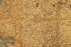 1867 Az Osztrák-Magyar Monarchia térképe. General Strassen und Orstkarte des Österreichischen Kaiser...