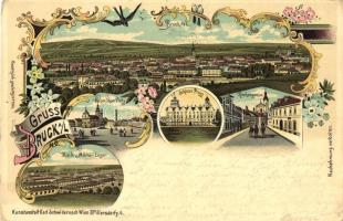1899 Lajtabruck, Bruck an der Leitha; Schloss Prugg, K.u.K. Militär-Lager (pinhole)