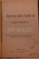 A "Magyarországi Symbolicus Nagypáholy"-nak alkotmánya