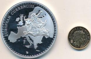 Guernsey DN "Európai valuták" ezüstözött emlékérem tanúsítvánnyal T:PP
Guernsey ND "E...
