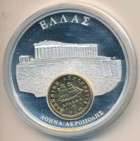Görögország DN "Európai valuták" ezüstözött emlékérem tanúsítvánnyal T:PP Greece ND "European Currencies" silver plated medallion with certificate C:PP