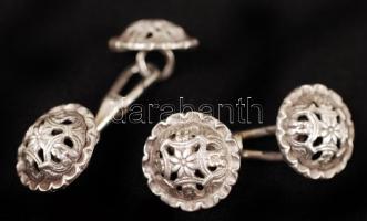 Ezüst (Ag) mandzsetta gomb, jelzett, 7,7 g / A pair of silver cufflings 7,7 g
