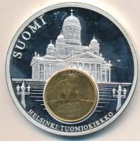 Finnország DN "Európai valuták" ezüstözött emlékérem T:PP Finland (Suomi) ND "European Currencies" silver plated medallion C:PP