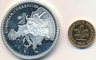 Németország DN "Európai valuták" ezüstözött emlékérem T:PP
Germany ND "European Curre...
