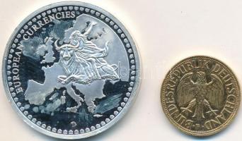 Németország DN "Európai valuták" ezüstözött emlékérem T:PP
Germany ND "European Curre...