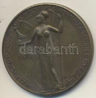 Gál Dezső (1870-) 1921. "VIII. kerületi Községi Főreáliskola 50 éves fennállásának emlékére" Br emlékérem eredeti adományozói dísztokban (44mm) T:2 HPII. 1010.