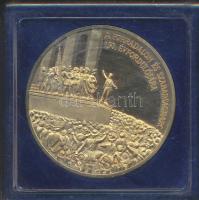 1998. "1848-49. forradalom és szabadságharc 150. évfordulója" aranyozott Br emlékérem (42,5mm) T:PP