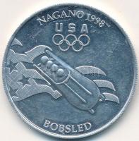 Amerikai Egyesült Államok 1998. "Nagano Téli Olimpia" emlékérem, bob versenyszám T:2 U.S.A 1998. "Nagano Winter Olympic" commemorative coin, bobsleigh C:XF