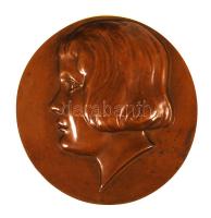 Konkoly Sugár József (1887-): Fiatal lány portréja. Bronz plakett, jelzett, d:14,5 cm