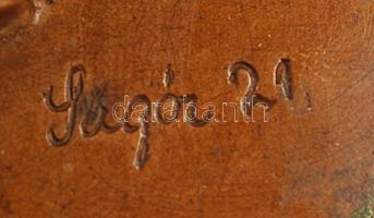 Konkoly Sugár József (1887-): Fiatal lány portréja. Bronz plakett, jelzett, d:14,5 cm