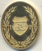 1996. "Központi Rendeltetésű Szervezetek Parancsnoksága 1971-1996" aranyozott érem T:2