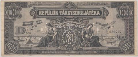 1926. "Magyar Sportrepülők Egyesülete - Repülők Tárgysorsjátéka - Dollár Sorsjegy" felülbélyegzéssel T:III