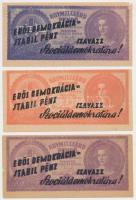 1946. Bankjegyszerű 1000.000.000P-s röpcédula kétoldali "Erős demokrácia=Stabil pénz - Szavazz ...