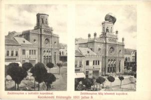 1911. július 8. Kecskemét, Zsinagóga földrengés  után