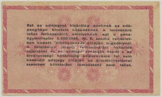 1946. 1.000.000AP fordított címerrel vízjeles papíron, papírránccal T:III