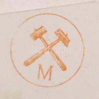 1797-1897 Jubileumi emlékpohár porosz címerrel és benne a császári koronával, javított, m: 11 cm, d:...