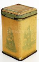 cca 1930 Szent István cikória kávé fém doboza, 13x8x8 cm