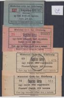1908-1924. 24f + 50f + 300K (2x) "Miskolczi Orthodox Izraelita Anyahitközösség" lúd/liba vágatási bárca T:II
