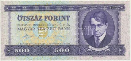 1990. 500Ft nyomdai festékfoltokkal T:I Adamo F43