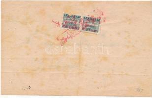 Kínai Népköztársaság okmány 2 db illetékbélyeggel