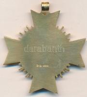 Ausztria DN "Bécs Város Aranyozott Szolgálati Érdemérme" jelzett aranyozott, zománcozott k...