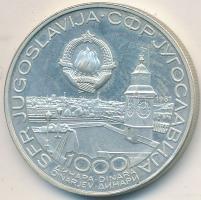 Jugoszlávia 1981. 1000D Ag "Asztalitenisz-világbajnokság" T:PP Yugoslavia 1981. 1000 Dinara Ag "World Table Tennis Championship Games" C:PP
