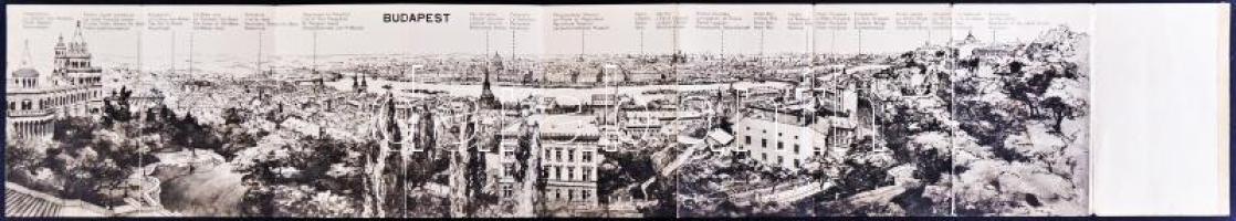 Budapest, Budai panoráma - 8 részes képeslap leporello