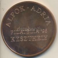 1996. "Alpok-Adria Filatélia '96 Keszthely" kiállítási Br emlékérem (65mm) T:2