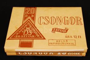 cca 1950 Bontott Csongor szivar csomag benne 10 db szivarral