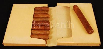 cca 1950 Bontott Csongor szivar csomag benne 10 db szivarral