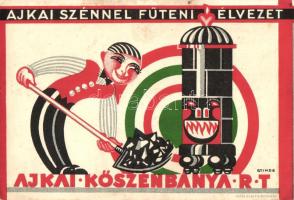 Ajkai Kőszénbánya Rt. reklám / Hungarian coal adcertisement (small tear)